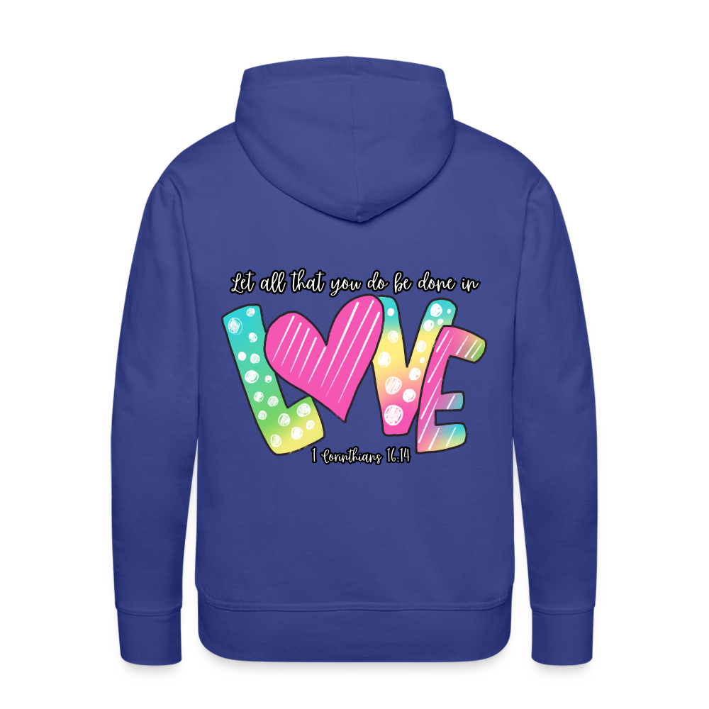 1 Cor 16:14 Gradient Premium Hoodie - royal blue