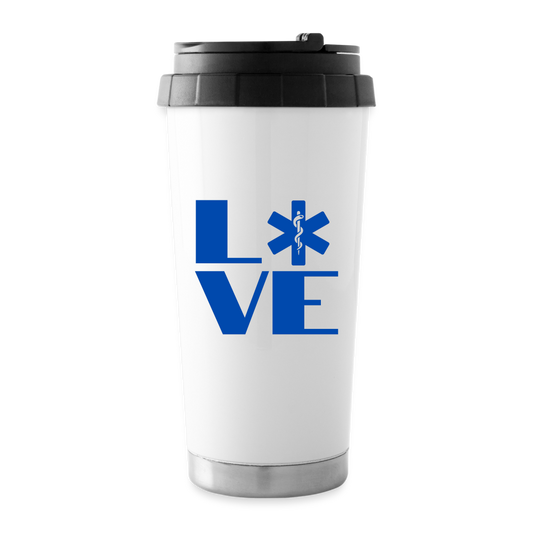 EMS Love Block Travel Mug - white
