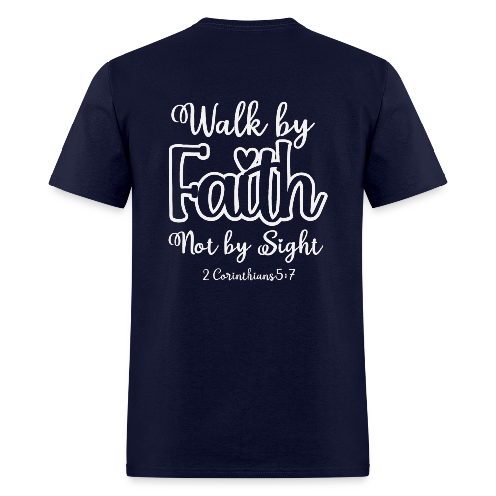 2 Cor 5:7 Classic T-Shirt - navy