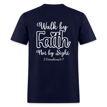 2 Cor 5:7 Classic T-Shirt - navy