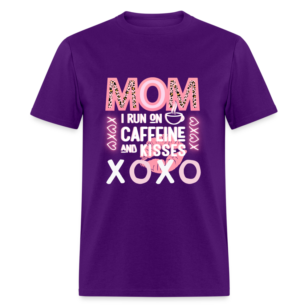 Mom Caff & Kisses Classic T-Shirt - purple