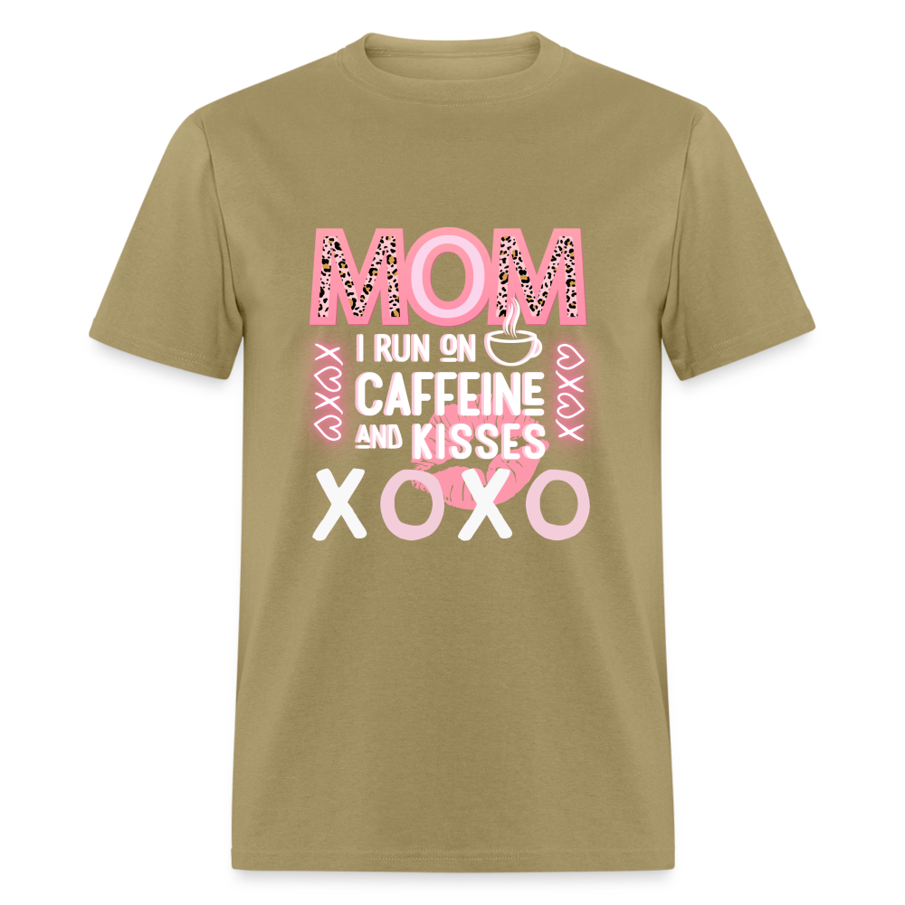 Mom Caff & Kisses Classic T-Shirt - khaki