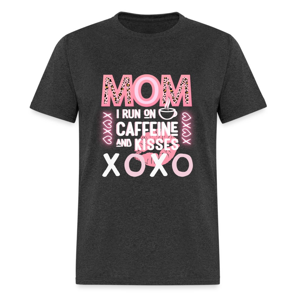Mom Caff & Kisses Classic T-Shirt - heather black