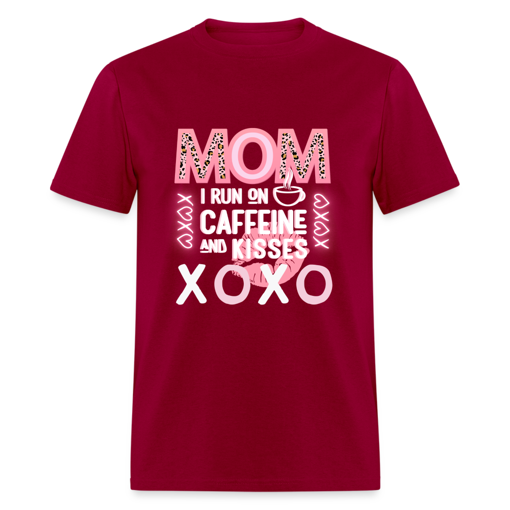 Mom Caff & Kisses Classic T-Shirt - dark red