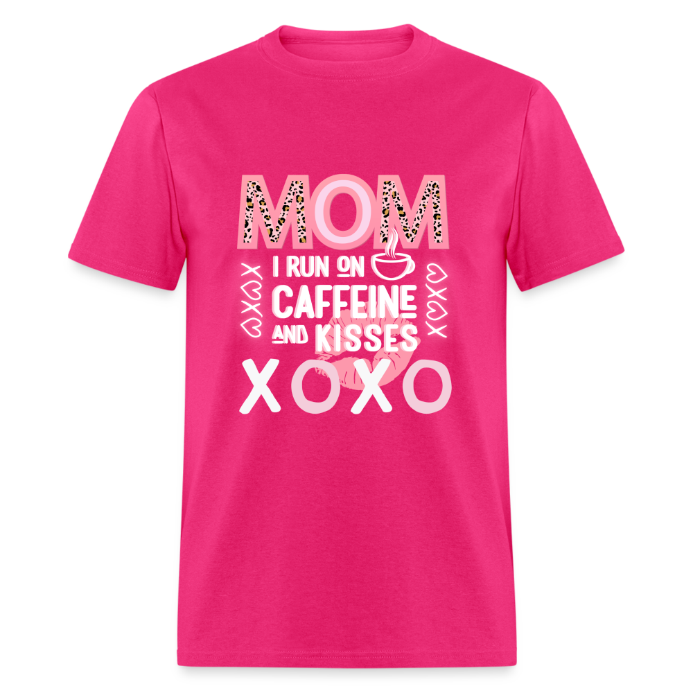 Mom Caff & Kisses Classic T-Shirt - fuchsia