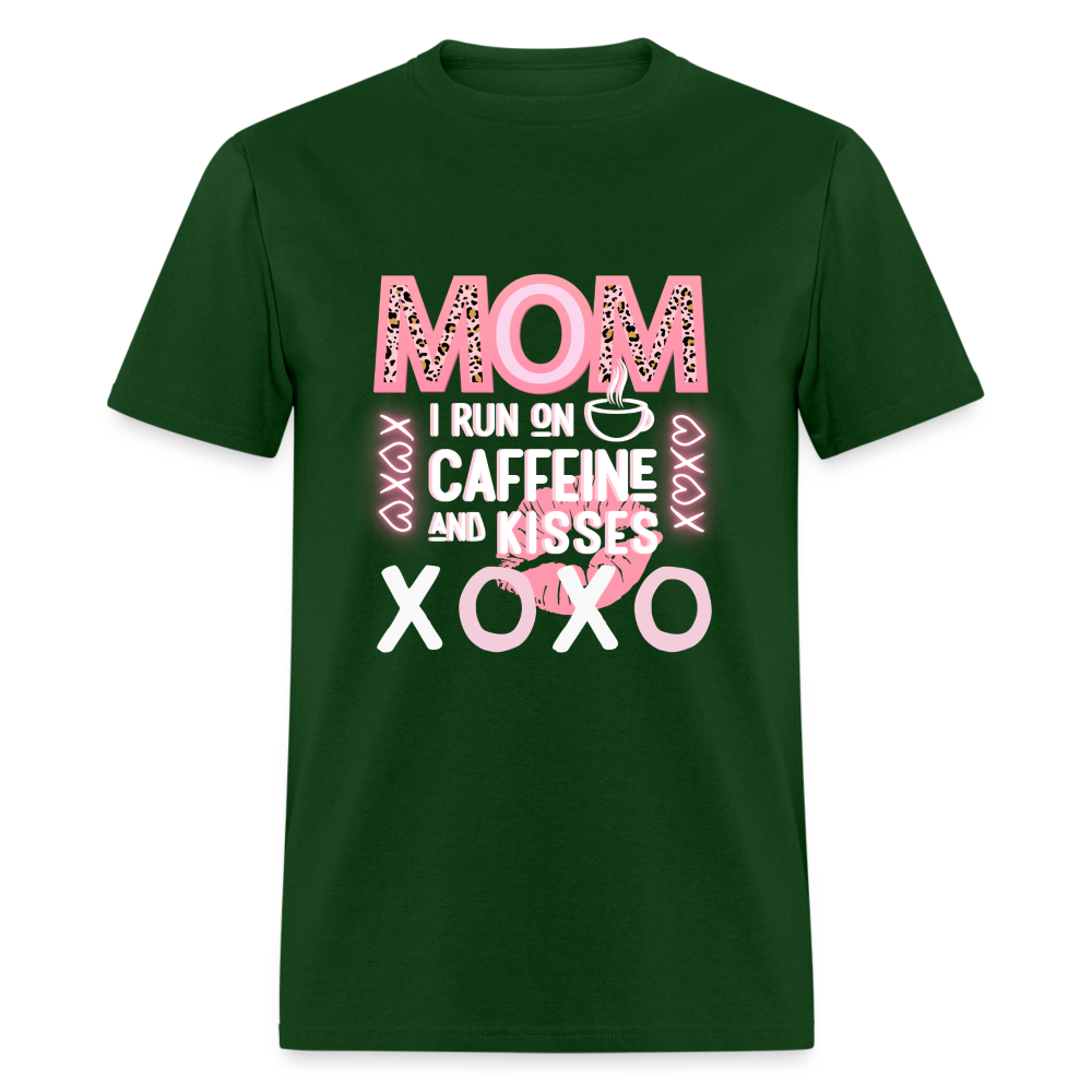 Mom Caff & Kisses Classic T-Shirt - forest green