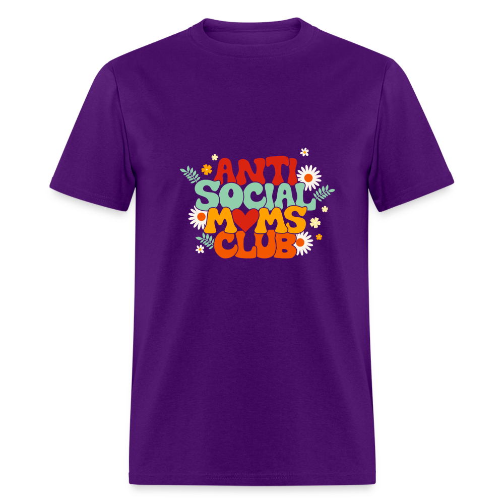 Anti Social Moms Club Classic T-Shirt - purple
