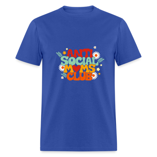 Anti Social Moms Club Classic T-Shirt - royal blue