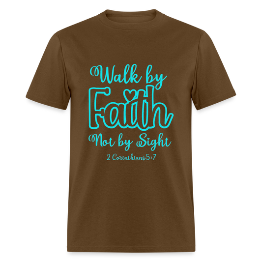 Walk by Faith Turquoise Classic T-Shirt - brown