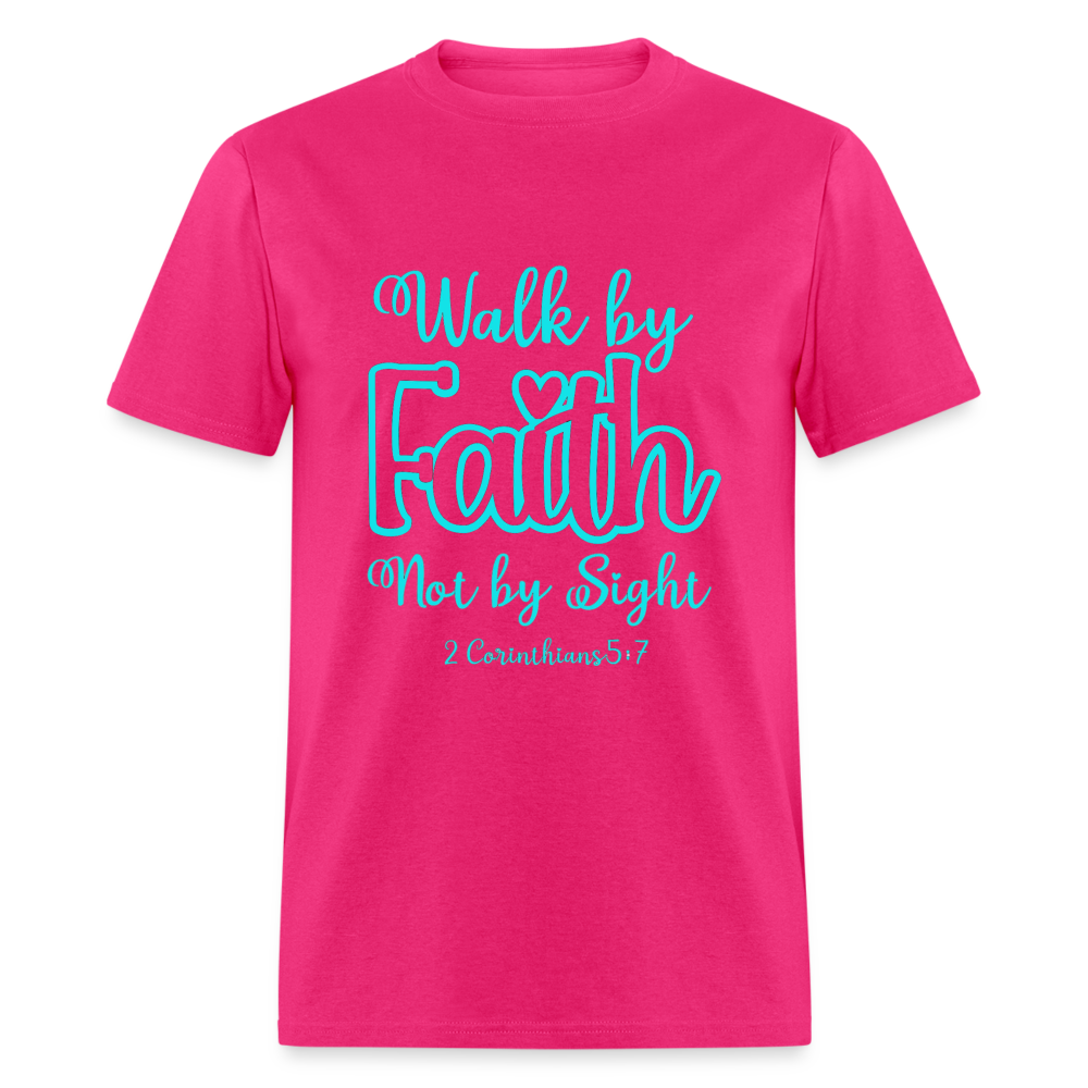 Walk by Faith Turquoise Classic T-Shirt - fuchsia