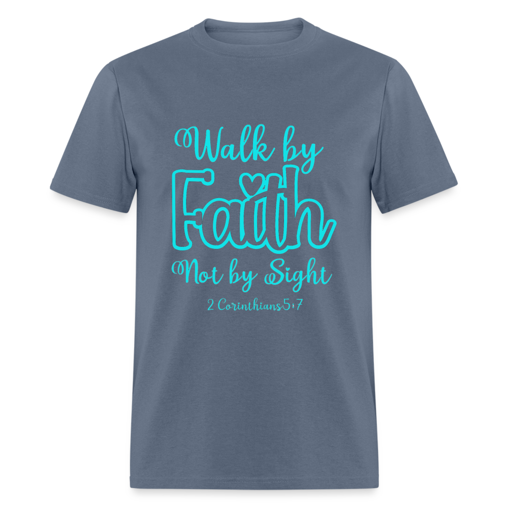 Walk by Faith Turquoise Classic T-Shirt - denim