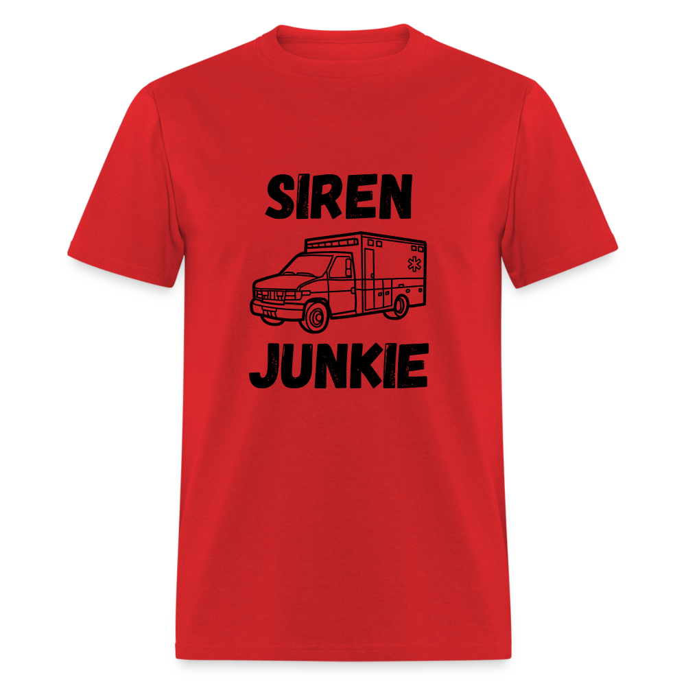 Siren Junkie Black Classic T-Shirt - red