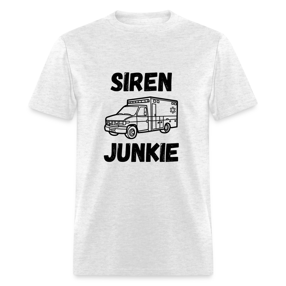 Siren Junkie Black Classic T-Shirt - light heather gray