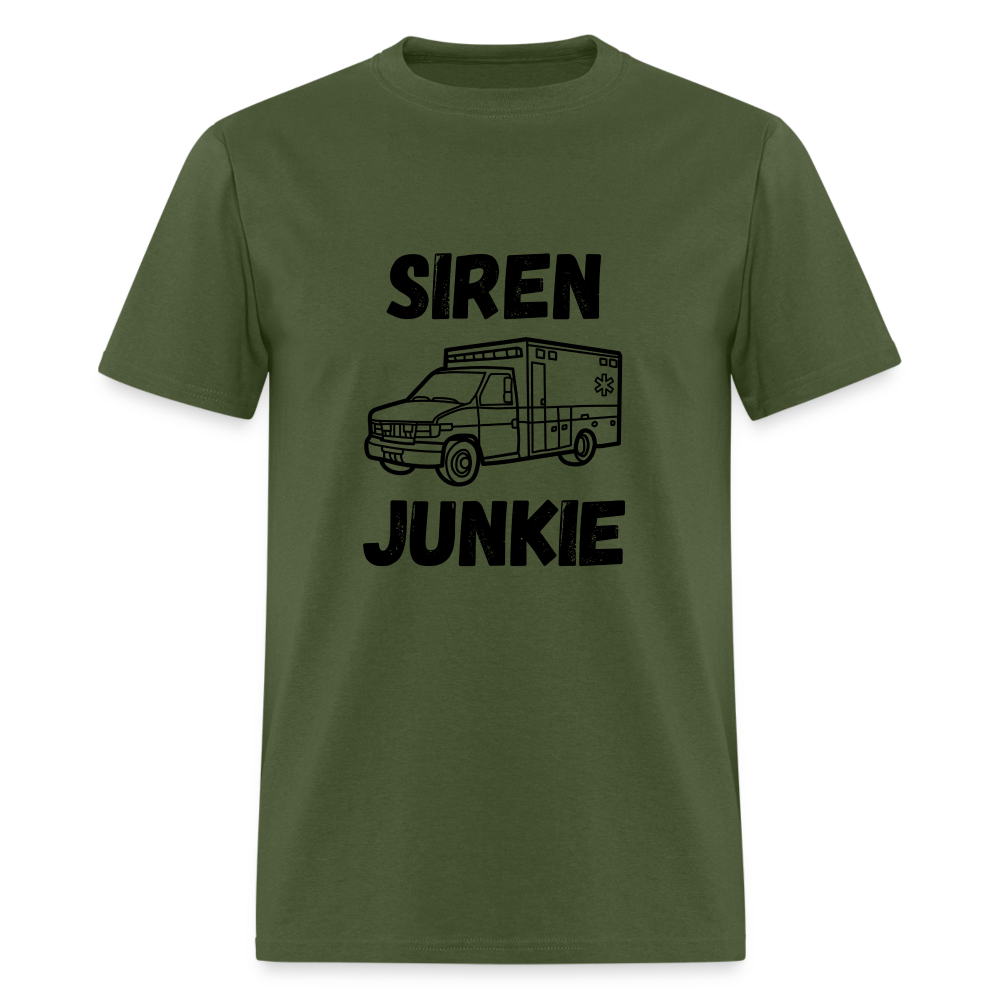 Siren Junkie Black Classic T-Shirt - military green