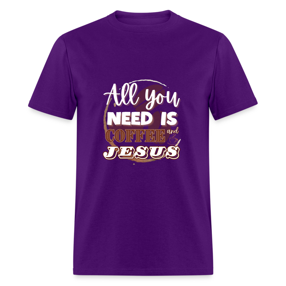 Coffee and Jesus Classic T-Shirt - purple
