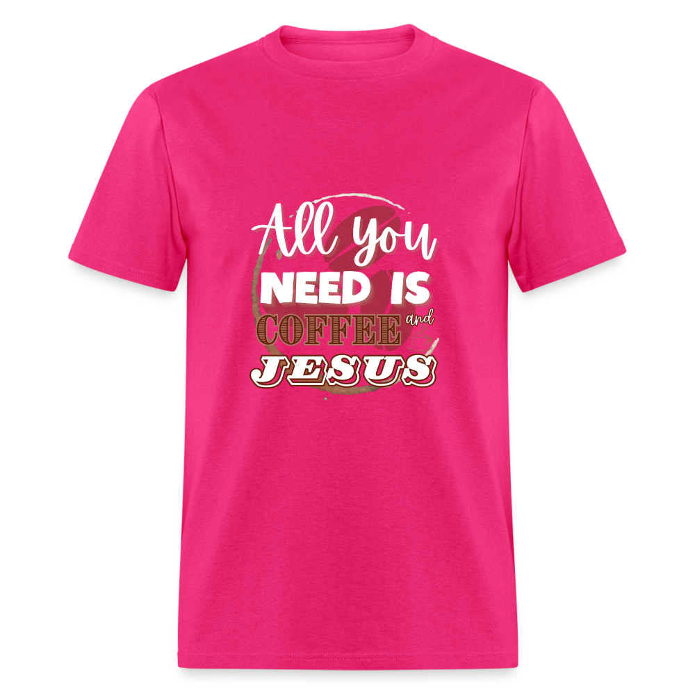 Coffee and Jesus Classic T-Shirt - fuchsia