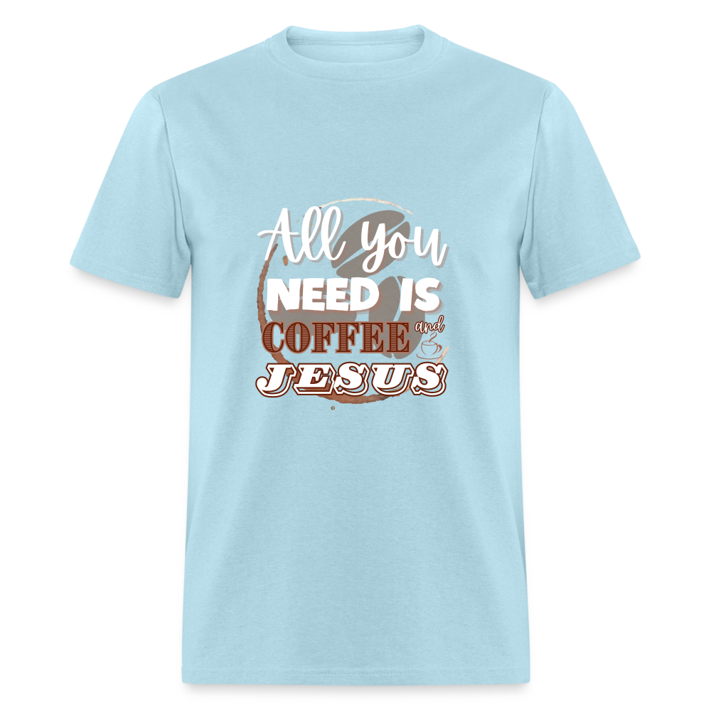 Coffee and Jesus Classic T-Shirt - powder blue