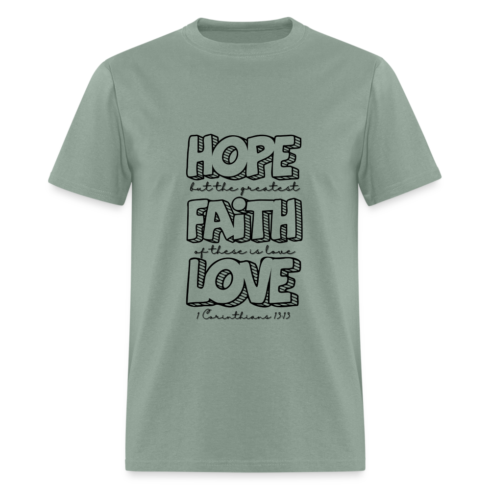 1 Cor 13:13 Unisex Classic T-Shirt - sage