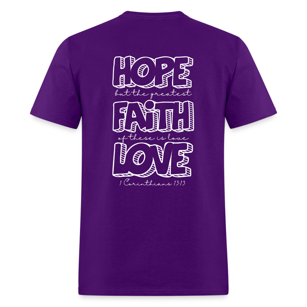 1 Cor 13:13 Unisex Classic T-Shirt - purple