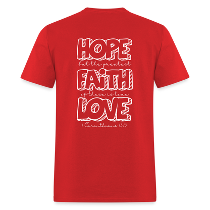 1 Cor 13:13 Unisex Classic T-Shirt - red