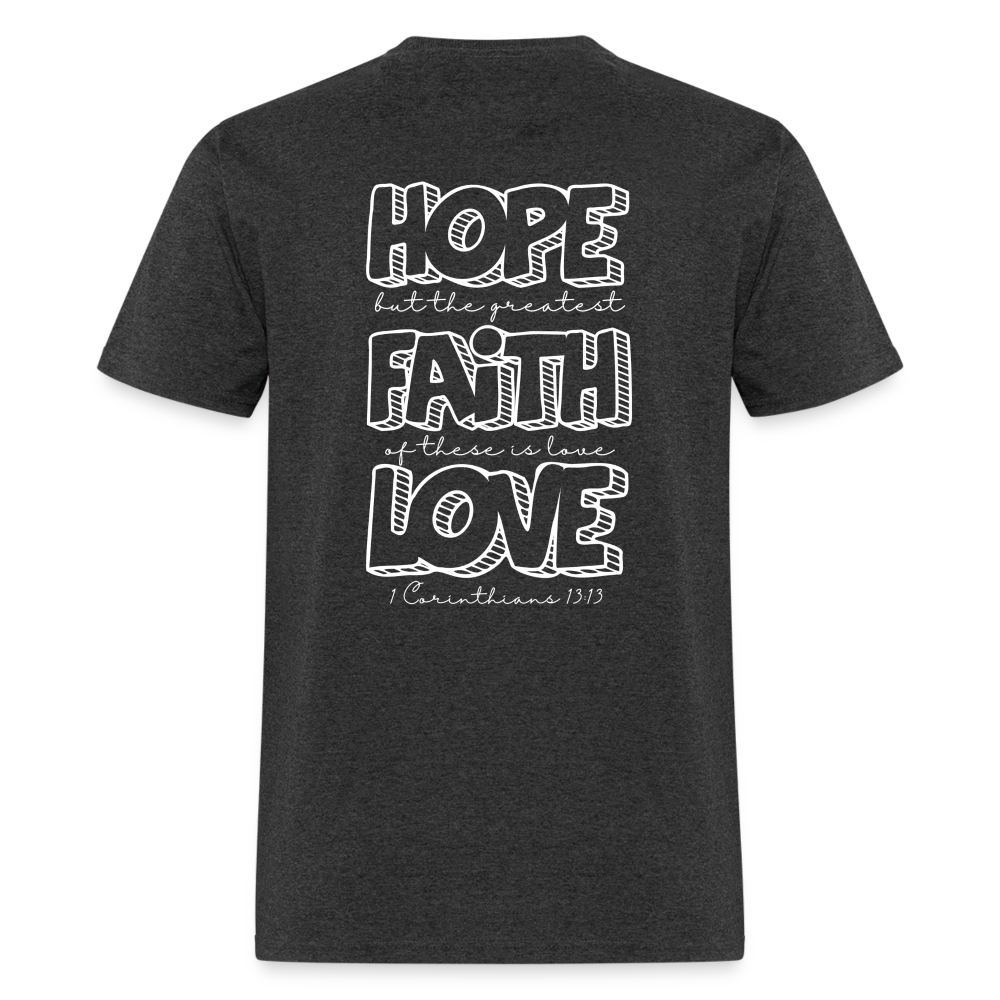 1 Cor 13:13 Unisex Classic T-Shirt - heather black