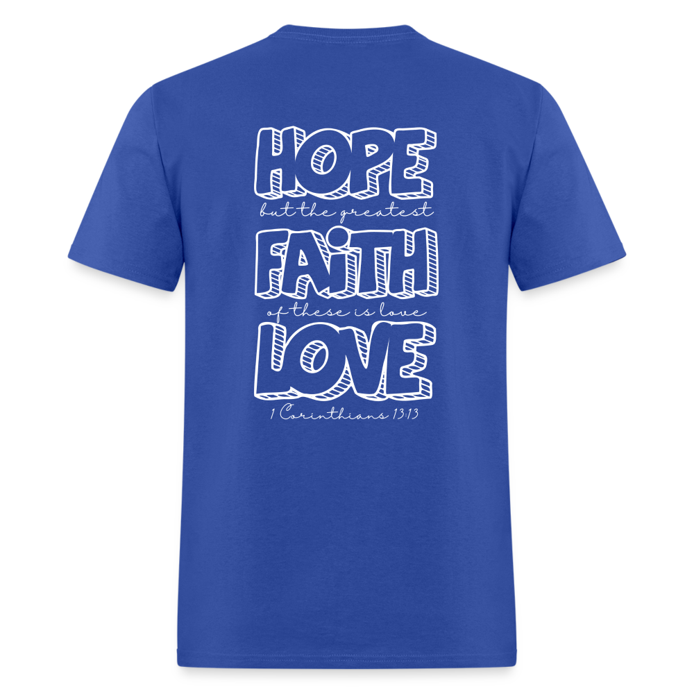 1 Cor 13:13 Unisex Classic T-Shirt - royal blue