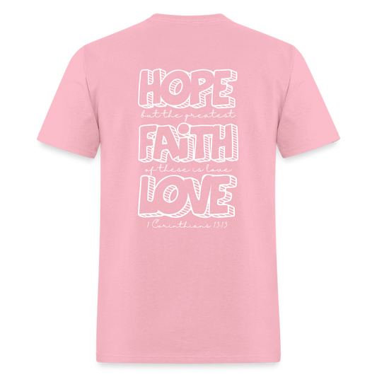 1 Cor 13:13 Unisex Classic T-Shirt - pink