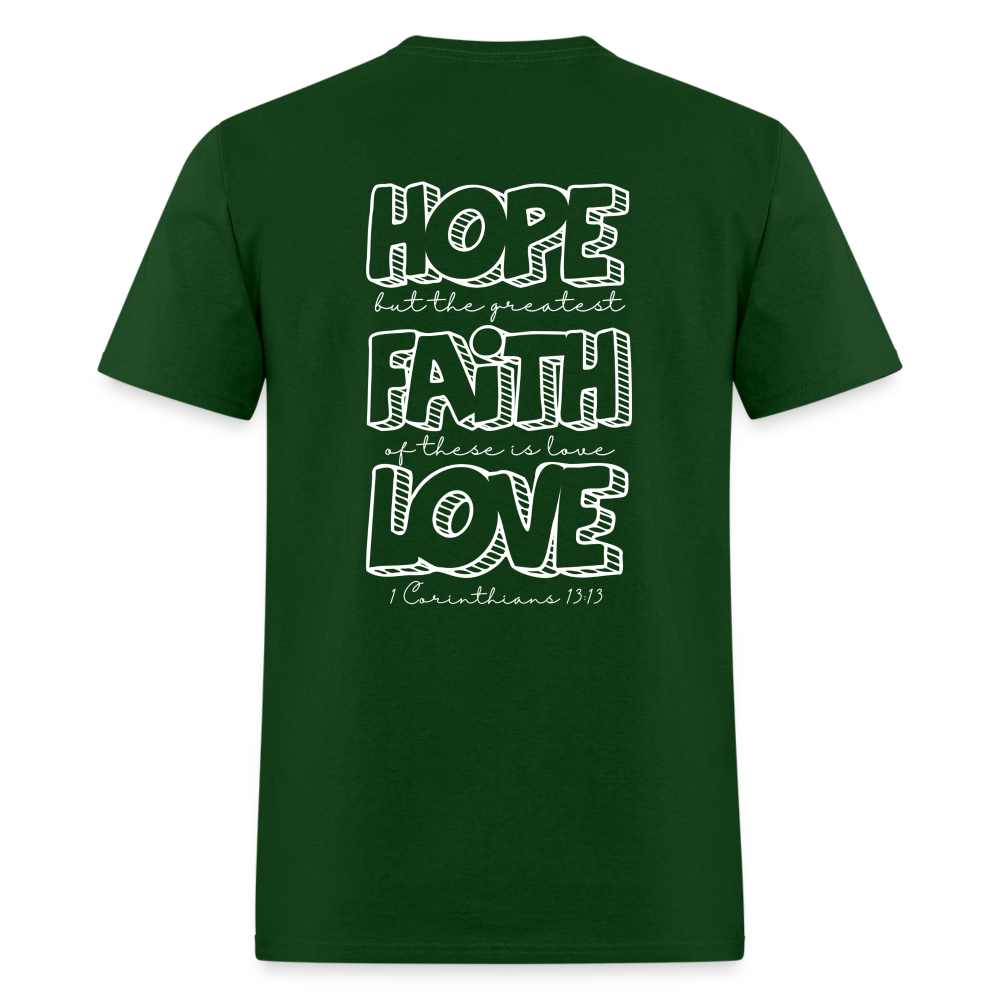 1 Cor 13:13 Unisex Classic T-Shirt - forest green