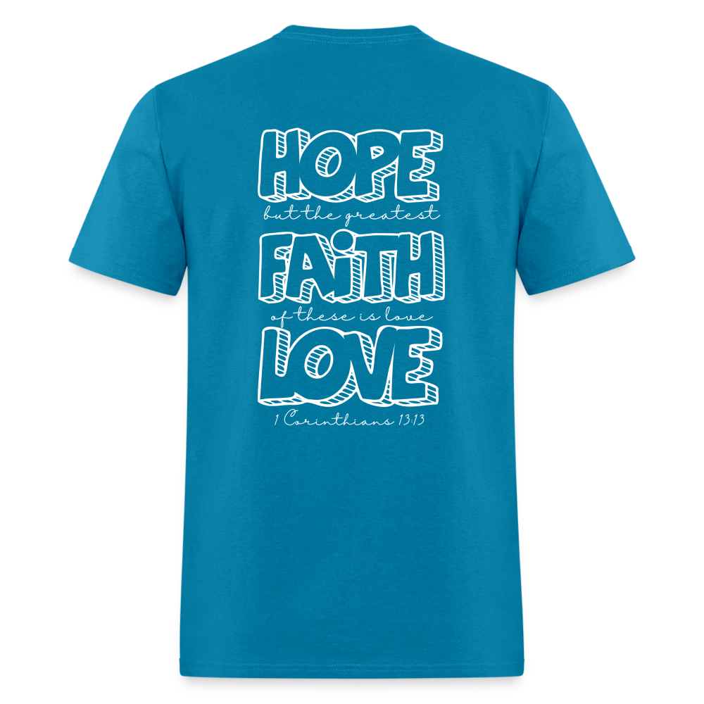 1 Cor 13:13 Unisex Classic T-Shirt - turquoise
