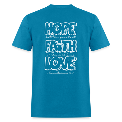 1 Cor 13:13 Unisex Classic T-Shirt - turquoise