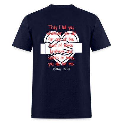 Matt 25:40 Classic T-Shirt - navy