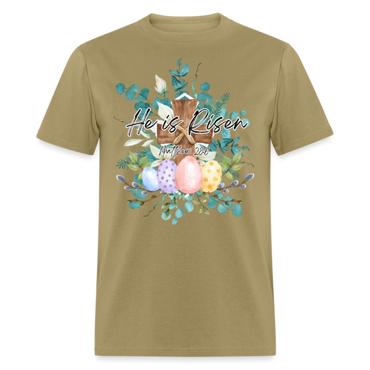 He is Risen Easter Eggs Classic T-Shirt - khaki
