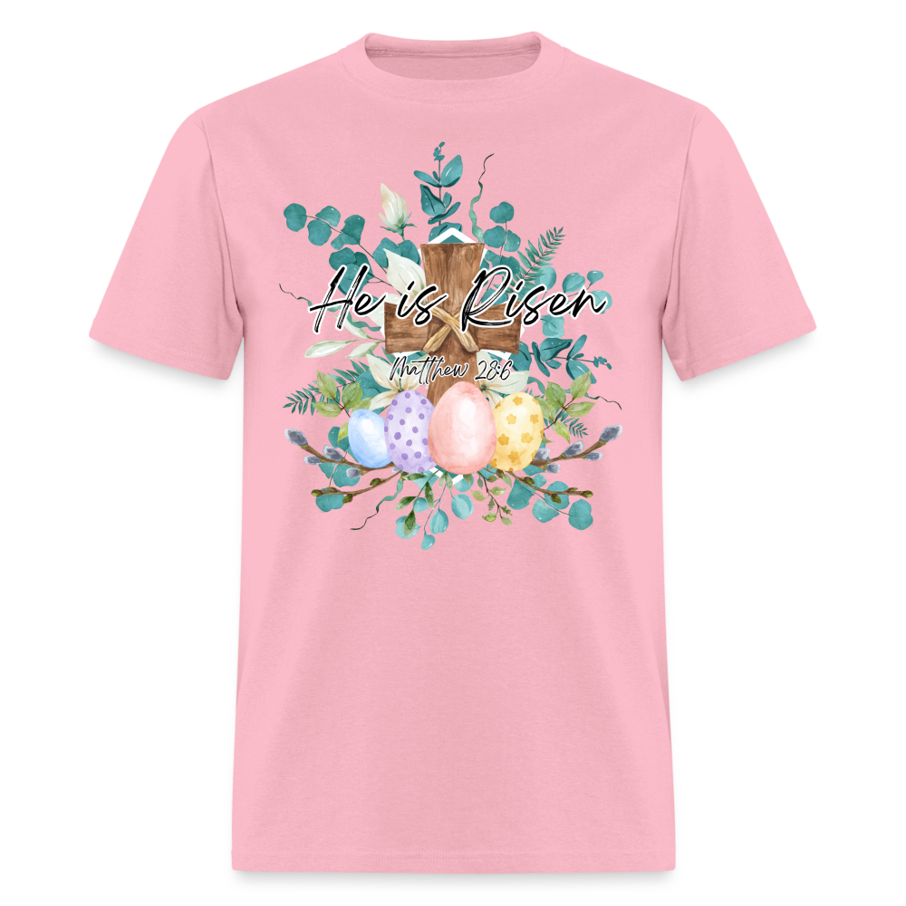 He is Risen Easter Eggs Classic T-Shirt - pink