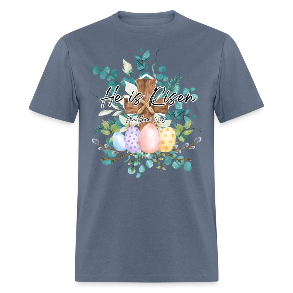 He is Risen Easter Eggs Classic T-Shirt - denim