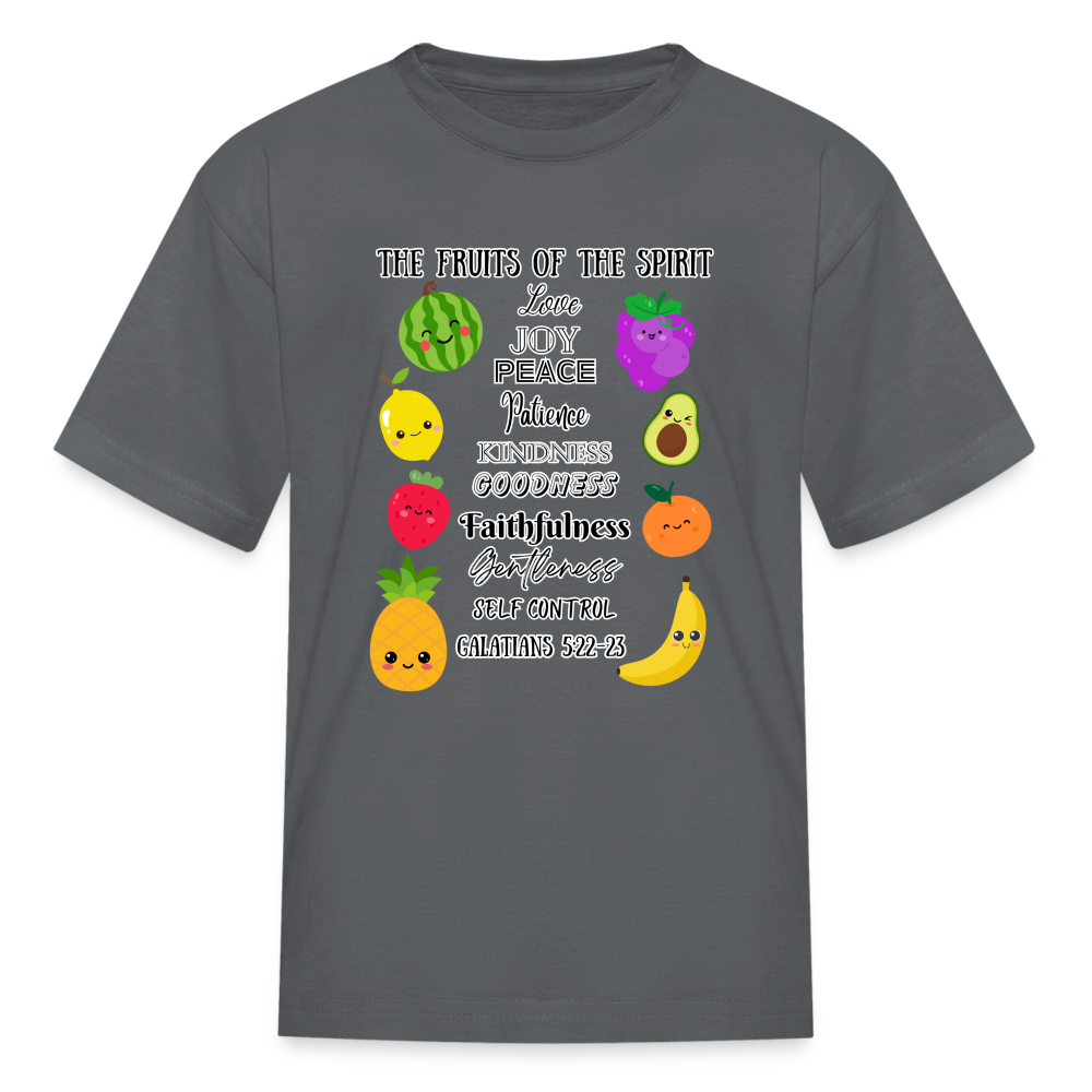 Gal 5:22-23 Kids' T-Shirt - charcoal