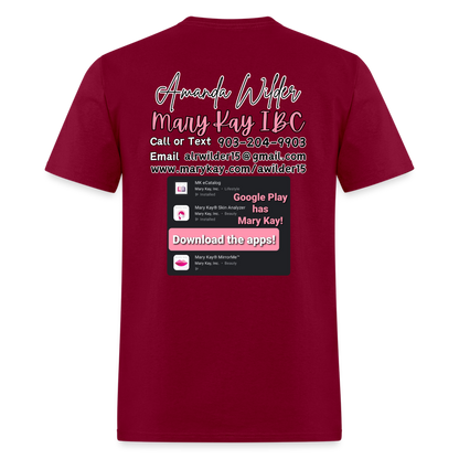 Custom Business T-Shirt - burgundy