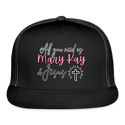 Mary Kay & Jesus Trucker Cap - black/black