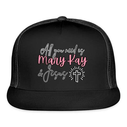 Mary Kay & Jesus Trucker Cap - black/black