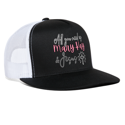 Mary Kay & Jesus Trucker Cap - black/white
