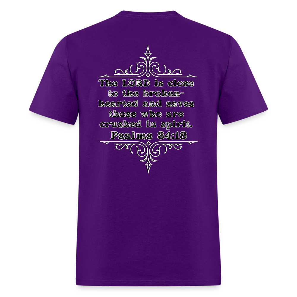 Psalms 34:18 Classic T-Shirt - purple