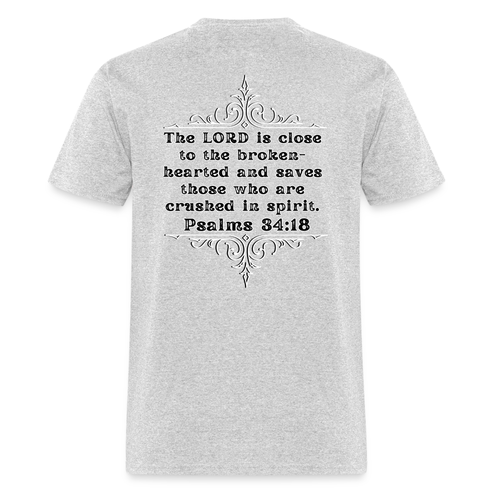 Psalms 34:18 Classic T-Shirt - heather gray