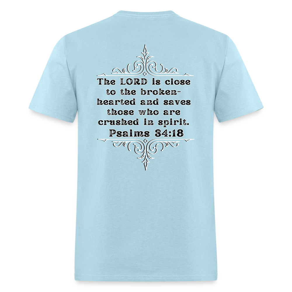 Psalms 34:18 Classic T-Shirt - powder blue
