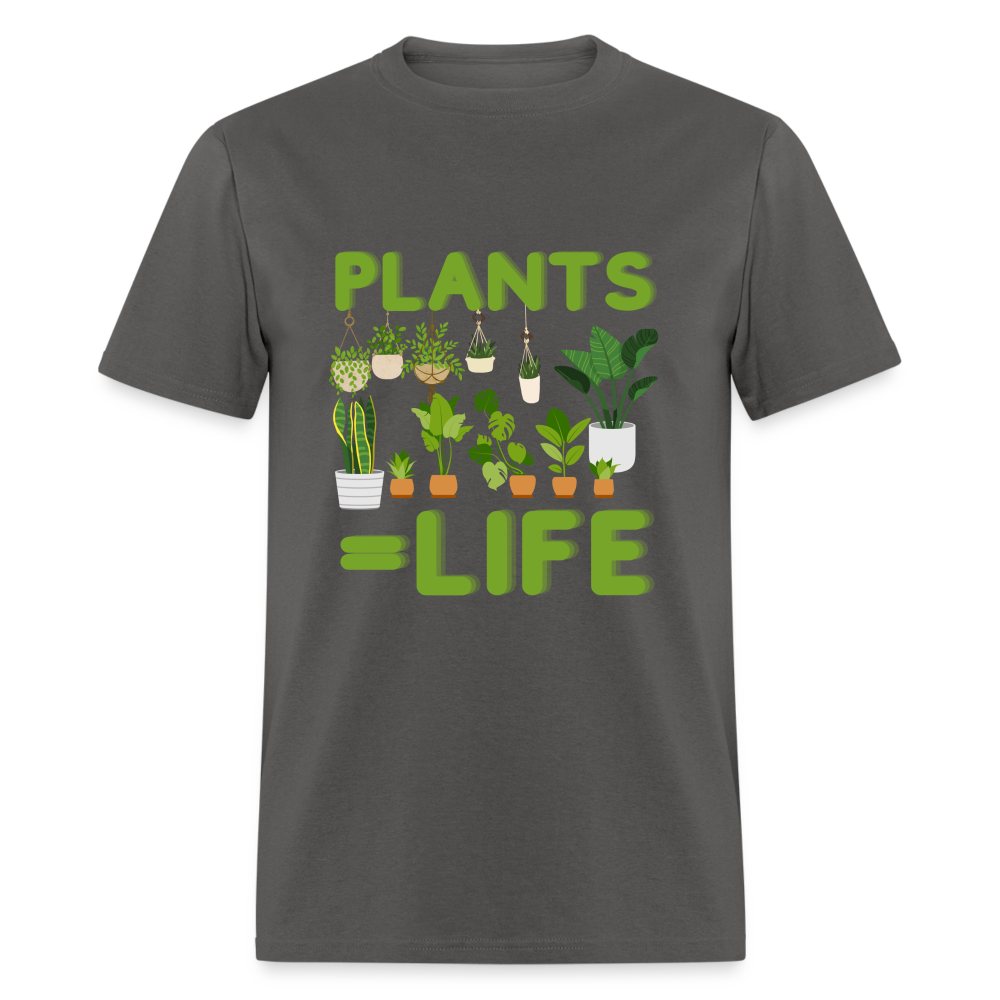 Plants=Life Classic T-Shirt - charcoal